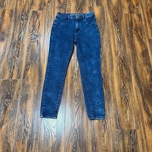 American Eagle Outfitters Blue Acid Wash Skinny Jeans Sky High Size 4P 24X25